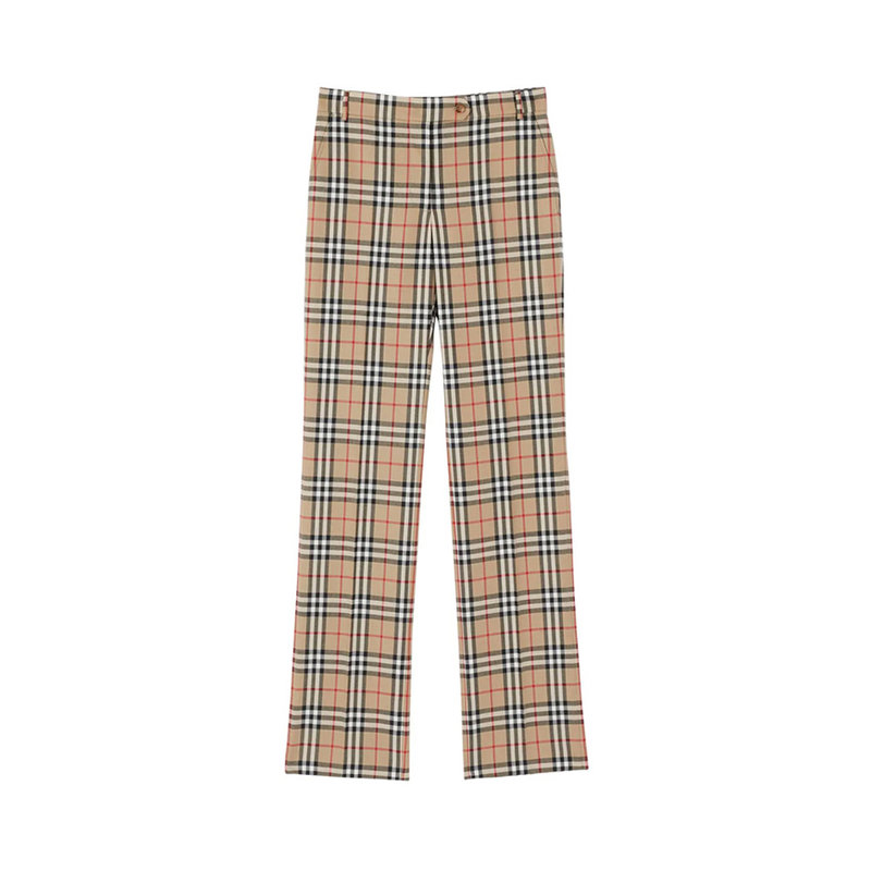 服饰burberry女士拼色休闲裤8033467058格纹时尚百搭返回商品页