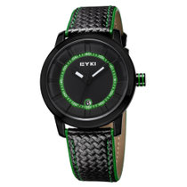 艾奇(EYKI) 都市活力男表 帅气时装手表(绿色 皮带)