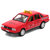 鸭小贱 合金汽车模型玩具1:32大众桑塔纳普桑出租的士声光回力6开门621C(红色)