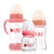 【3只装】运智贝新生婴儿用品宽口标口径玻璃奶瓶宝宝小奶瓶多件套(粉色)