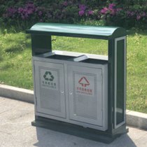 俊采云JCY-S100户外垃圾桶 环卫分类垃圾桶 公园小区环卫垃圾桶果皮箱100*36*100（单位：组）(墨绿色 JCY-S100)
