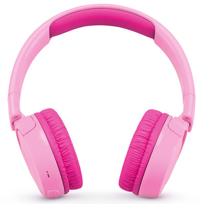 JBL JR300BT 学生耳机 无线蓝牙耳机 儿童耳机头戴式 耳麦可通话 低分贝学习耳机 粉色