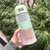简约运动大容量磨砂运动水壶学生户外便携塑料杯男女弹盖直饮杯子(绿色磨砂/650ml)