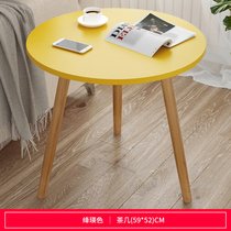 豫见美农 茶几简约现代迷你小圆桌边几沙发边柜角几床头桌子创意大理石纹