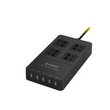 奥睿科（ORICO）HPC-4A5U 智能5口USB数码充电器 4位插座/插排/插线板/接线板(黑色 1.5M)