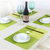 有乐 PVC隔热垫 餐桌垫 环保耐脏西餐垫（田字格）zw203(绿色)第2张高清大图