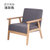 一米色彩 简易沙发 北欧田园布艺双人单人沙发椅小型实木简约日式沙发(深灰色 三人位)