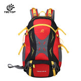 TECTOP背包男士旅游旅行包女运动登山包大容量户外休闲双肩包防水(红色 40L)