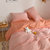 迎馨日式云朵棉三件套布丁玉三件套150*200CM粉 裸睡触感，亲肤舒适，活性印染