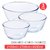 玻璃碗沙拉家用大号汤碗微波炉专用耐高温热透明打蛋烘焙碗和面盆(2100ML+2700ML+4500ML【3件套】)
