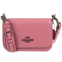 COACH/蔻驰 奢侈品女包 经典纯色皮质单肩包 斜挎包  小方包 F76698(黄色)