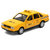鸭小贱 合金汽车模型玩具1:32大众桑塔纳普桑出租的士声光回力6开门621C(黄色)