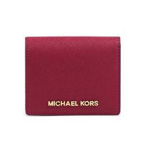 MICHAEL KORS 迈克·科尔斯 MK 女士皮质短款钱包钱夹32T4GTVF2L(酒红色)