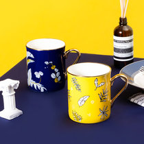 MINISO名创优品水墨蓝系列陶瓷对杯咖啡牛奶泡茶质感精致大容量(水墨蓝系列陶瓷对杯 默认版本)