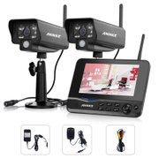 科安数字（ANNKE）C101无线监控摄像头设备套装 家用录像红外夜视摄像机 7英寸显示屏(2路套装 不带SD卡)