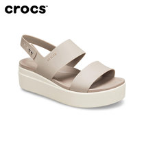 Crocs卡骆驰2020春季新款布鲁克林女士厚底舒适时尚凉鞋|206453(石板灰 40)