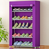 索尔诺双边侧袋架构淋膜防水防尘鞋柜 简易鞋橱 05C(紫色 05C)