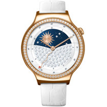 华为 HUAWEI WATCH 星月系列（玫瑰金）白色鳄鱼纹牛皮表带