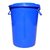 滋仁 万用连盖圆桶连盖 大号水桶垃圾桶塑料桶 蓝色(蓝色 60L)