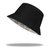 SUNTEK防晒帽遮阳帽订做大帽檐渔夫帽定制logo刺绣儿童帽子盆帽DIY印字(成人（60cm） 黑色-格子（可双面戴）)