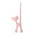 德国 Koziol 猫咪创意首饰架女士戒指耳环耳钉收纳架 国美厨空间(淡粉色)
