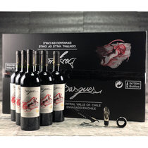 智利巴诗歌Basques红马半甜红葡萄酒 750ml单瓶双支整箱礼盒装 原瓶进口红酒 六支/双支礼盒装(炫黑礼盒装)