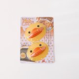 米间食堂 小黄鸭隔热手套日本进口厨房吸盘式硅胶锅盖防烫夹2个装(现货（两个装） 默认版本)