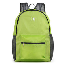 双肩包 健身运动包 可折叠男女健身轻量运动背包 大容量书包便携户外登山旅行包(绿色)