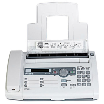 飞利浦（PHILIPS）PPF631S普通纸传真机（缩印/扩印功能，群发、广播发送功能）