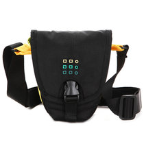 森林绿（Forest Green）ENA-Q10防水耐磨抗撕拉休闲时尚摄影包 休闲数码单肩摄影包 黑黄色