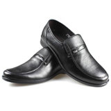 意尔康男鞋真皮商务休闲低帮单鞋英伦百搭办公室皮鞋男90662(黑色31ZR90662K-15 40)