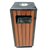 滋仁 户外垃圾桶室外拉圾筒公园小区商用环卫分类定制环保垃圾箱果皮箱 木质色(默认 方形)