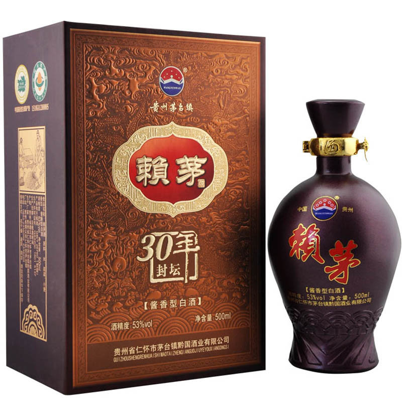 白酒53度赖茅30年封坛 500ml 酱香型返回商品页 >