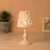 莎芮 欧式家居创意复古铁艺风灯蜡烛烛台浪漫烛光晚餐婚庆道具摆件礼物(KX8029白色)第2张高清大图