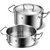 双立人（ZWILLING）Classic II系列汤锅蒸笼2件套 304不锈钢蒸锅厨房锅具明火电磁炉通用