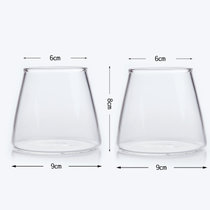 日式ins玻璃杯可微波炉加热透明家用耐高温水杯情侣杯富士山杯子(富士山杯（2个装） 默认版本)