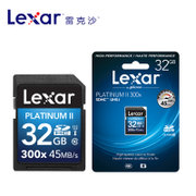 雷克沙LEXAR SD 32G 300X SD卡 45M 高速单反 相机内存卡UHS-I