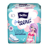 bella 贝拉 a少女敏感系列原装进口卫生巾 棉柔超薄日用235mm10片装
