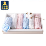小白熊婴幼儿纱布方巾6条装30cm*30cm09972 婴儿口水巾毛巾方巾手帕