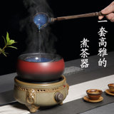 思故轩黑茶电热陶炉煮茶炉茶具 蒸汽泡茶养生壶温茶器 陶瓷煮茶器CBT5689