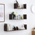 家逸U型墙上置物架书架实木隔板墙上装饰客厅墙壁置物架壁挂(30x10白色)