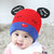 秋冬季婴儿帽子秋冬保暖套头帽韩版新生儿胎帽宝宝帽0-3-6-12个月(红色)