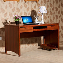 御品工匠 实木电脑桌台式桌 家用写字台 书桌 木质 简约k-0614(全套电脑桌（板木）)