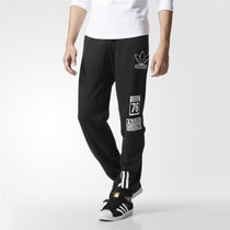 Adidas阿迪达斯运动裤男　三叶草ＬＯＧＯ休闲宽松舒适收脚裤长裤AY8626(黑色 L)