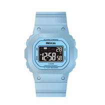 户外运动型手表多功能潮流学生腕表防水数字时钟电子表(蓝色【45*47mm】)