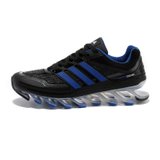 阿迪达斯 Adidas刀锋战士SPRINGBLADE 1代新款弹簧叶片网面透气男女运动跑鞋(黑宝蓝  42)
