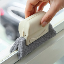 美佳多 窗户槽沟清洁刷门窗凹槽清洁缝隙刷擦多功能家用百洁布清洁刷(米色)