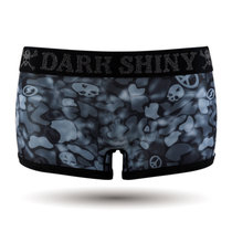 DarkShiny 透气超细纤维 时尚暗黑迷彩 女式平角内裤 「LBLK10+LBLK11」(花色 M)