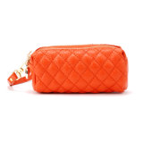 Svale诗薇儿牛皮零钱包包 时尚女包新款韩版手机包 手抓包 手拿化妆包(橙色)