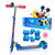 DISNEY/迪士尼蓝色米奇儿童滑板车男童女童铝合金闪光三轮轮滑滑板送护具六件套